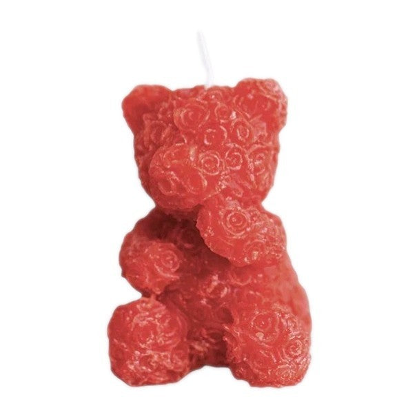 VALENTINE'S DAY ROSE SCENTED BEAR CANDLE 6.6CM