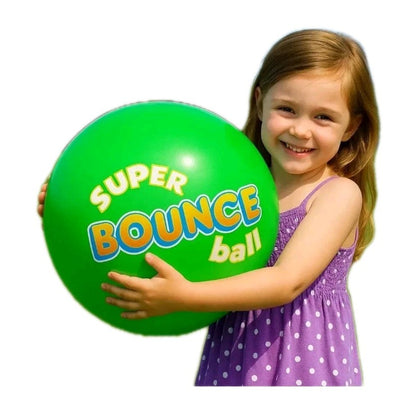 Fun Hub Giant Super Bounce Ball - 45cm Inflatable Outdoor Toy with Foot Pump