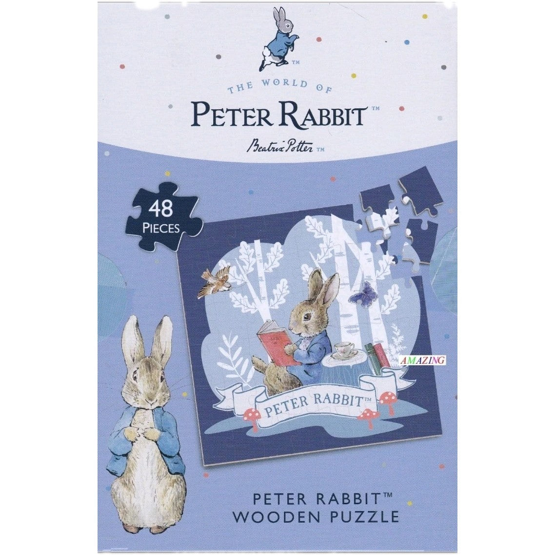 The World of Peter Rabbit Wooden Jigsaw Puzzle (48 Pieces) in Collector's Tin