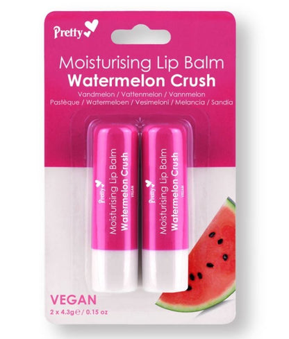 Pretty Moisturising Lip Balm Salve Twin Pack Dry Chapped Lips Different Flavours