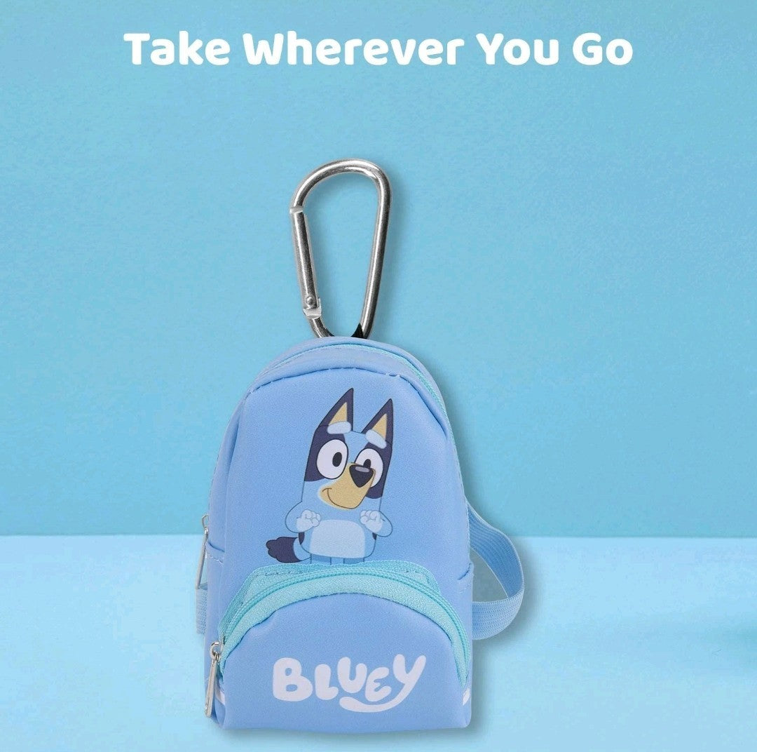 Bluey Backpack Bag Clip Childrens Video Game Accessories 12. 5cm x 9cm Blue