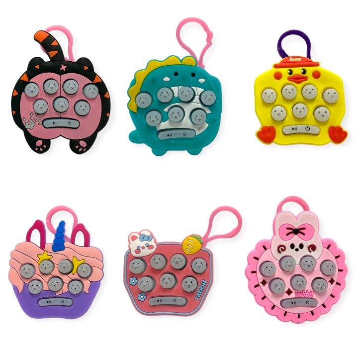 Mini Electronic Quick Speed Button Popper Game - Kids Toy - Bag Clip Game