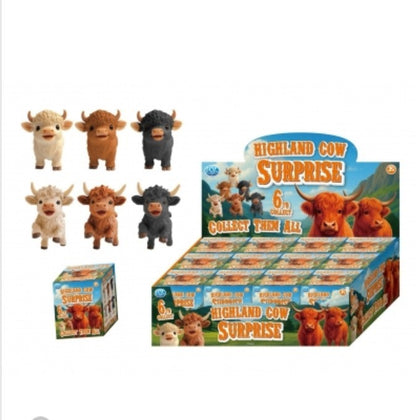 Highland Cow Surprise! - Blind Box With Mystery Figure -  6 Included 