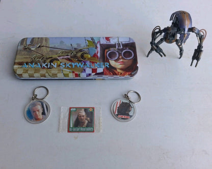 Vintage 1998 Star Wars Episode I Anakin Metal Pencil Case, Toy, Key Rings Bundle