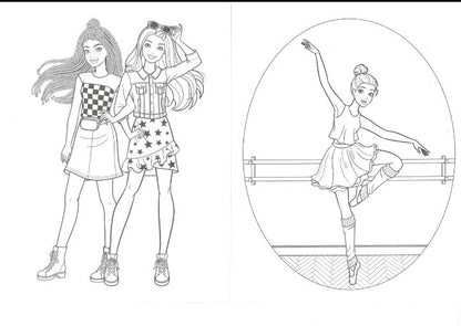 Barbie Play Pack Colouring Book Colour Pencils & Pad Activity Set 