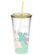 EASTER PRINTED TUMBLER WITH SPIRAL STRAW 400ML - EASTER GIFTS
