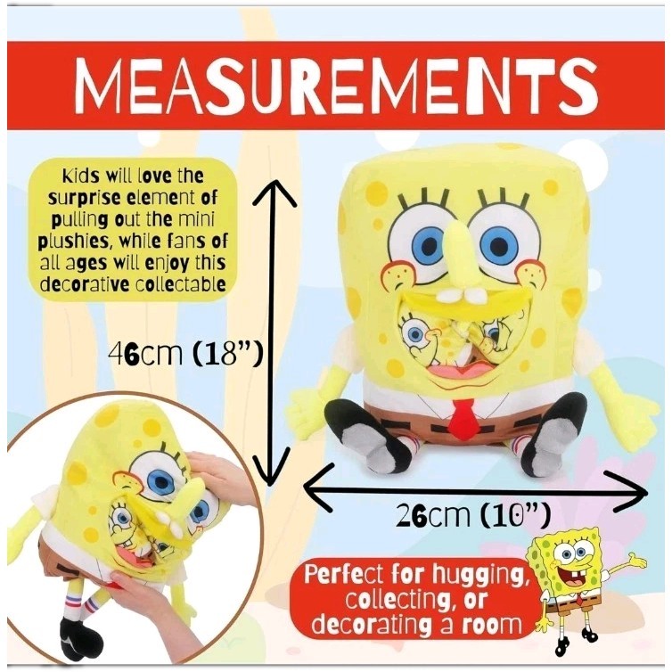 SpongeBob SquarePants Moodmaker Plush Set - 11 inches (28cm) 