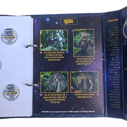 1996 Star Wars Trilogy Tazo Collectors Force Pack Walkers Complete Set Leia Card