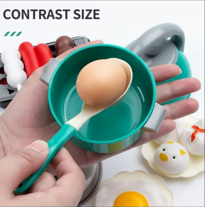 Kids Kitchen Pretend Play Set Cooking Pot Food Kit Educational Learning Toy UK