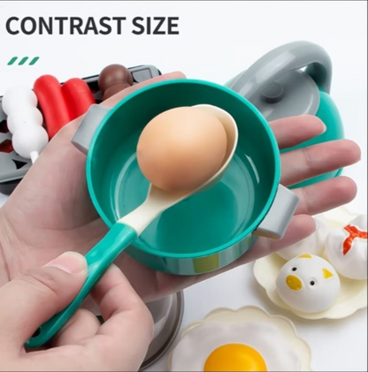 Kids Kitchen Pretend Play Set Cooking Pot Food Kit Educational Learning Toy UK