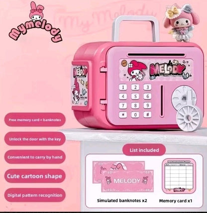 Hello Kitty & Kuromi Electronic ATM Savings Machine - Password Lock Money Boxes
