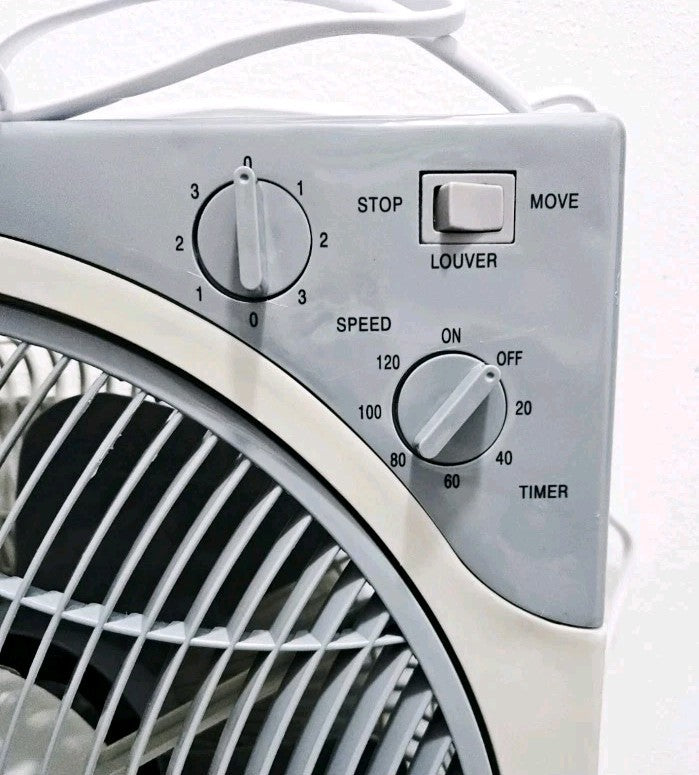 12" Box Fan 3 Speed 360° Air Circulator Oscillating Table Fan Home & Office Fan