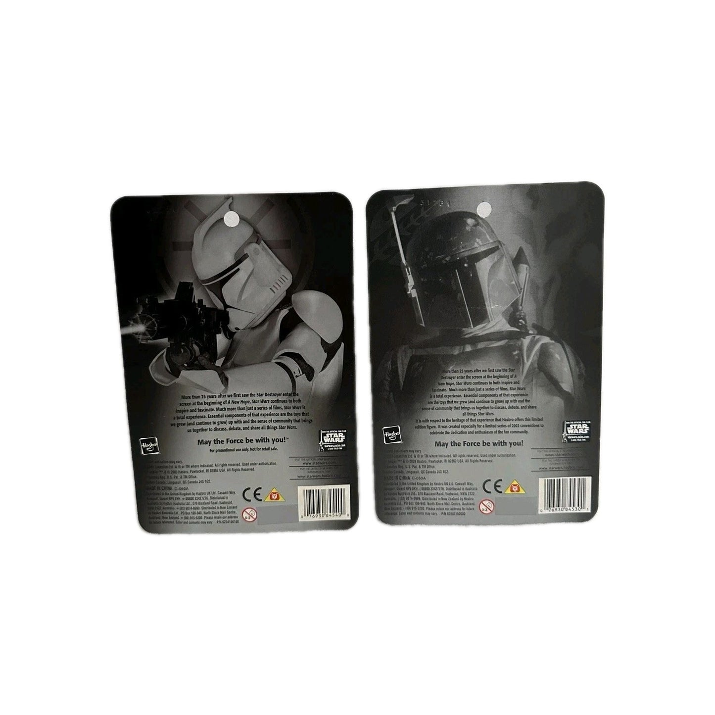 Star Wars Rare Silver Clone trooper + Boba Fett 6" Figure Bundle 2003 New Sealed