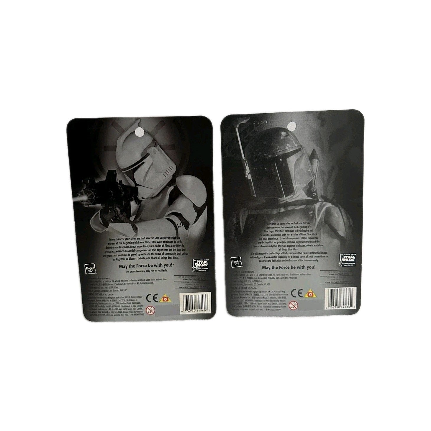 Star Wars Rare Silver Clone trooper + Boba Fett 6" Figure Bundle 2003 New Sealed