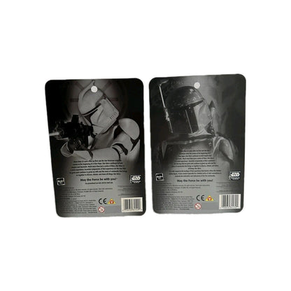 Star Wars Rare Silver Clone trooper + Boba Fett 6" Figure Bundle 2003 New Sealed