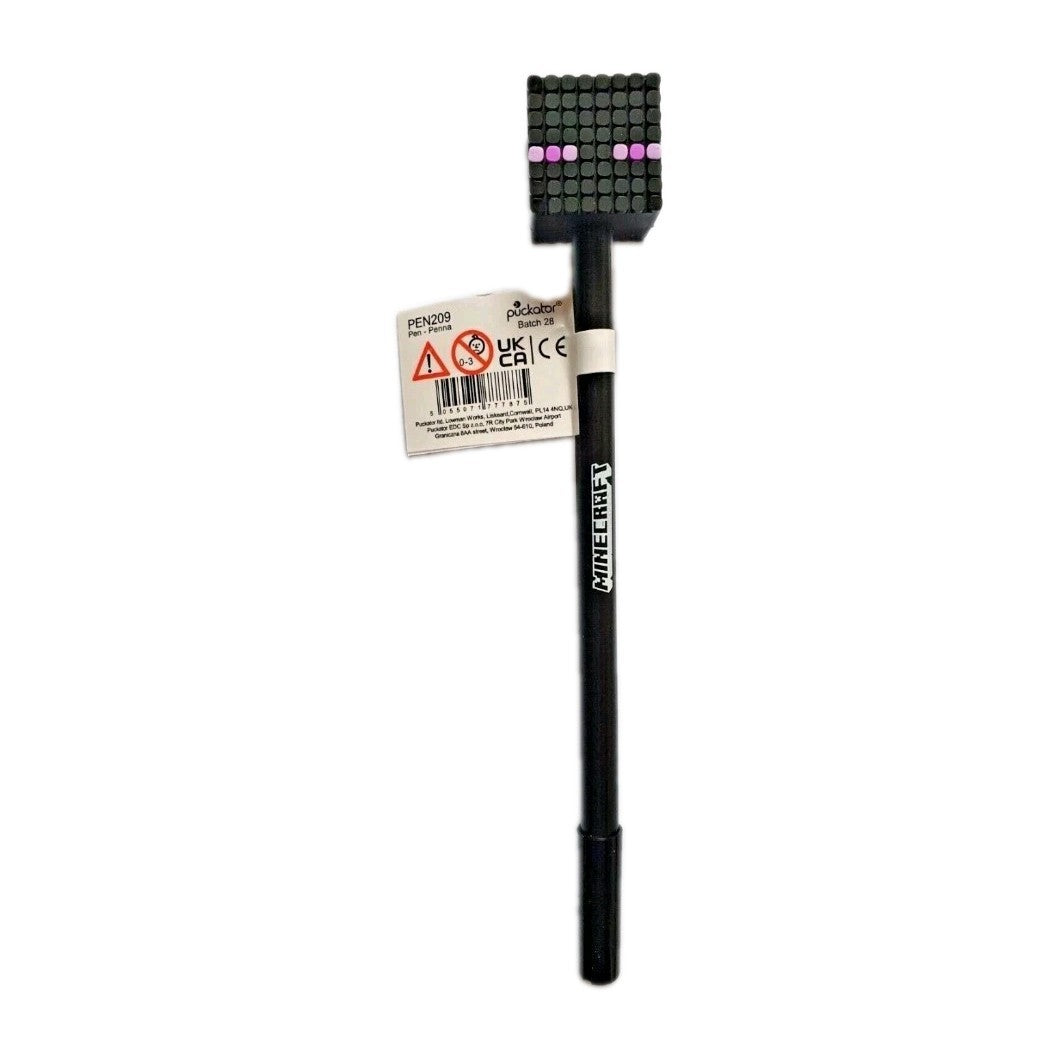 Official Minecraft Fine Tip Pens with Silicone Character Toppers (Set of 4)