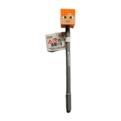 Official Minecraft Fine Tip Pens with Silicone Character Toppers (Set of 4)