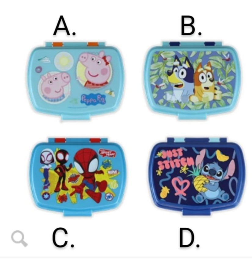 Official PEPPA PIG BLUEY STITCH SPIDER-MAN LUNCH 