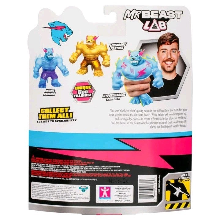 MrBeast Lab Stretchy Heroes Goo Jit Zu Hero Hypercharged Legendary Icon Panther 