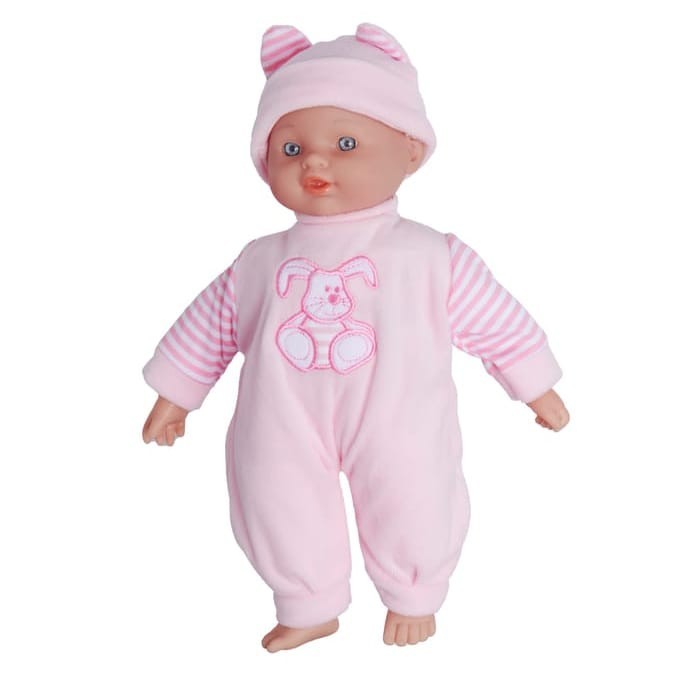 Talking Nina Lissi Doll 28cm New - 6 Sounds with Batteries - Blue - Pink