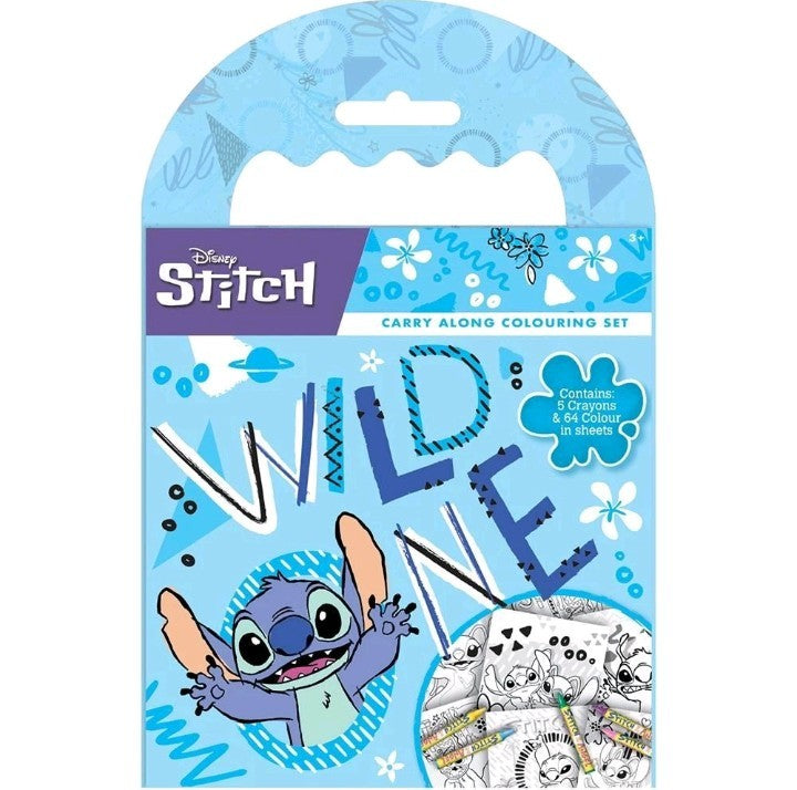 Disney Stitch Carry Along Colouring Set