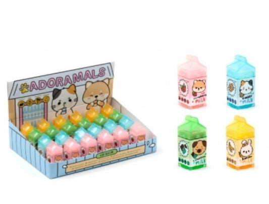 X4 Adoramals Milk Carton Lip Balm – Novelty Animal Collection