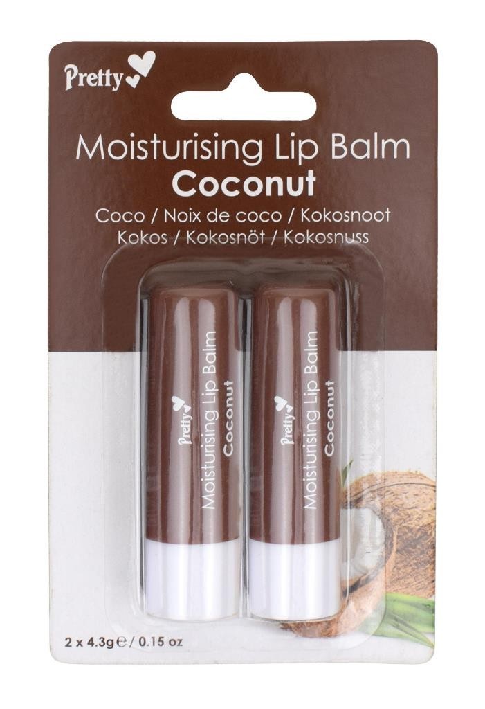 Pretty Moisturising Lip Balm Salve Twin Pack Dry Chapped Lips Different Flavours
