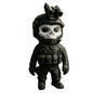 Chibi Ghost 3D Printed Figurine - Call of Duty Inspired Gaming Desk Miniature