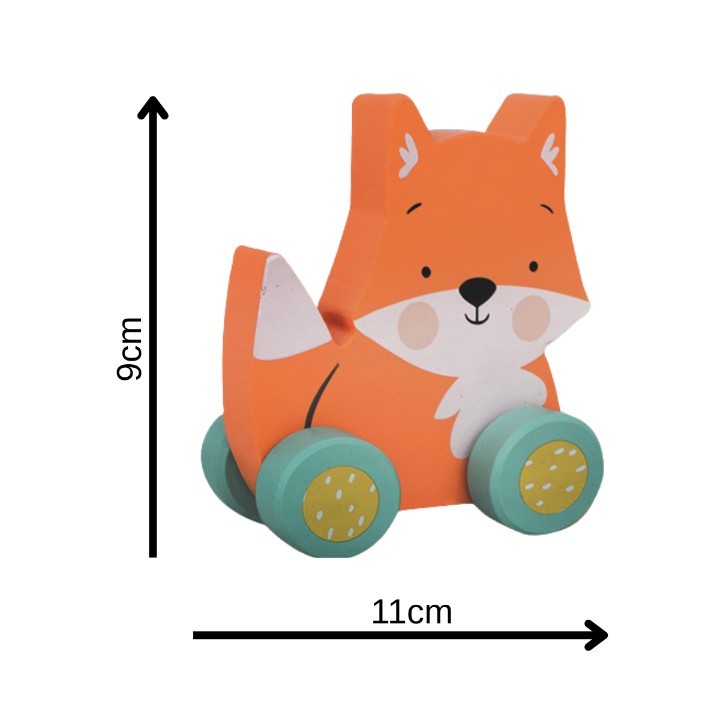 FIRST STEPS MY PUSH ALONG FRIEND WOODEN ΤΟΥ - Animal Toy - FOX - BEAR