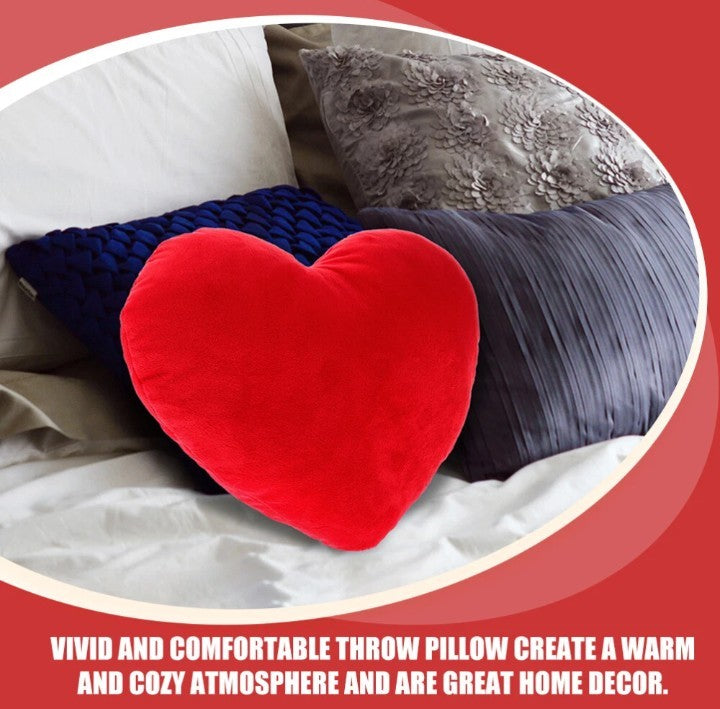 Valentines Day Heart Pillow With A Red Love Heart Cushion Case 