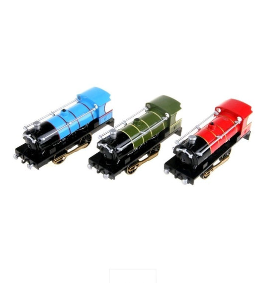 TEAMSTERZ TANK ENGINE -Light and Sound BLUE RED GREEN TRAIN WAGON TRAILER Metal