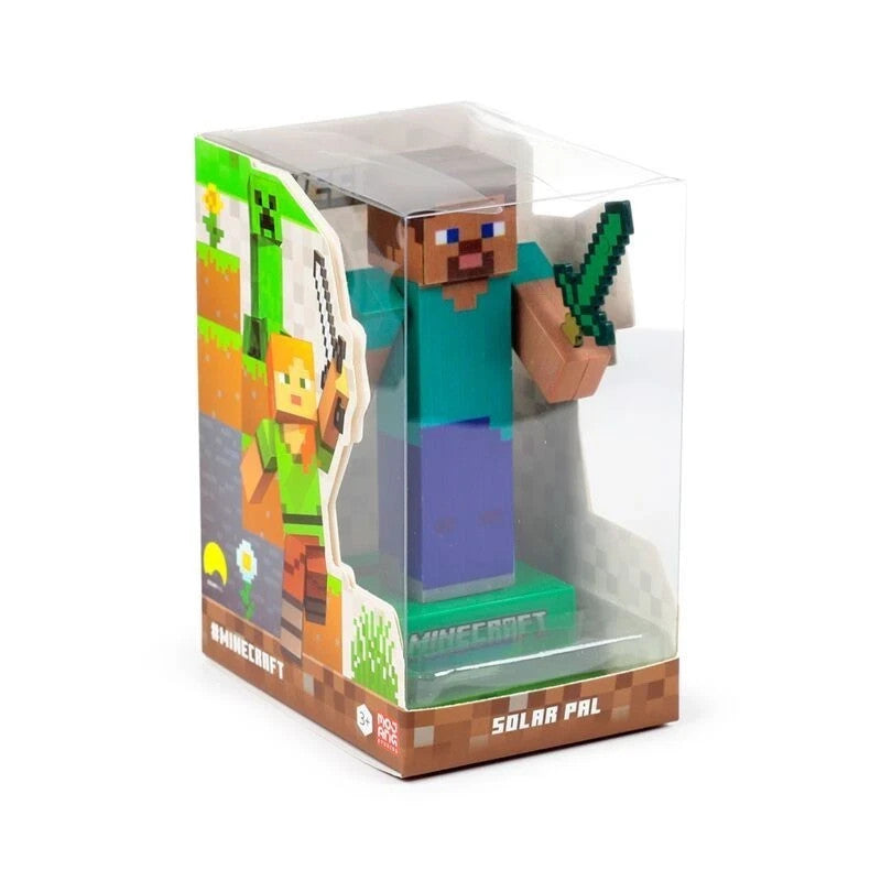 Minecraft Steve Solar Powered Pal Official Merchandise NEW UK