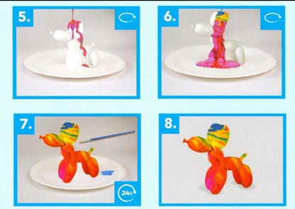 Paint Your Own Marble Balloon Dog Creative Pouring 