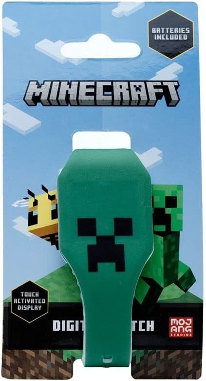 Children's Official Minecraft - Faces Silicone Digital Watch - pink - Pig Face