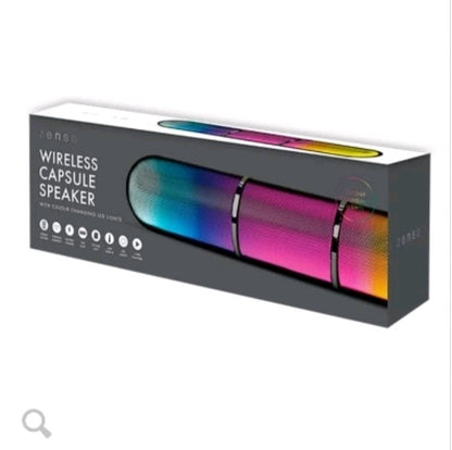 COLOUR CHANGING CAPSULE SPEAKER LED Light Portable Bluetooth Wireless Music G566