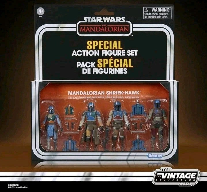 STAR WARS TVC Mandalorian Shriek-Hawk, The Mandalorian 3.75 Inch  4 Figures Inc.