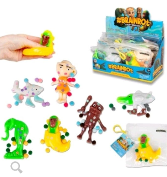RARE #BRAINROT Universal AI Sticky Squishy Toy Figure - Viral Meme Fidget Stress
