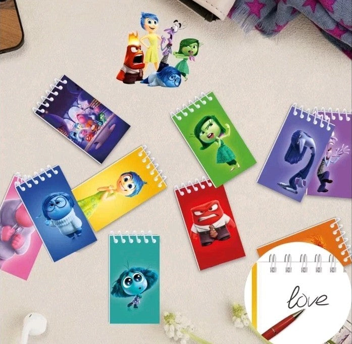 Disney Pixar Inside Out 2 Mini Spiral Notepad Set (4 Pack)