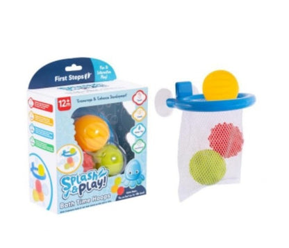 First Steps Bath Basketball Hoop with 3 Sensor Balls –  Bath Toy - Water Play