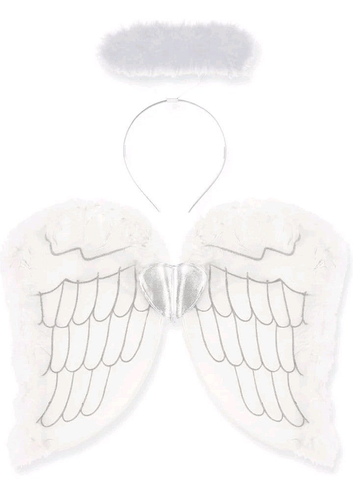 Adult Dress Up - Angel Wings And Halo - Fancy Dress Costume  
