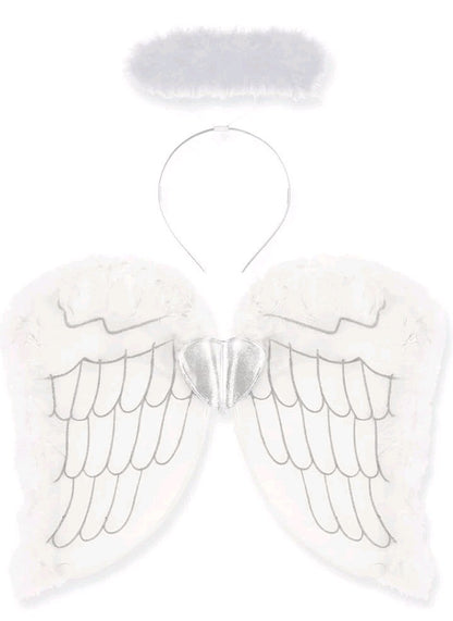 Adult Dress Up - Angel Wings And Halo - Fancy Dress Costume  