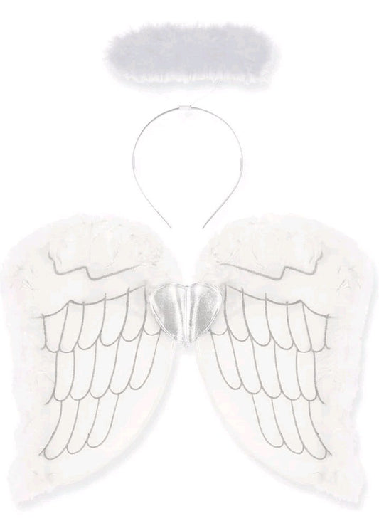 Adult Dress Up - Angel Wings And Halo - Fancy Dress Costume  