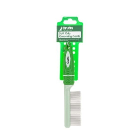 Crufts Soft Grip Grooming Comb - Cats - Dogs