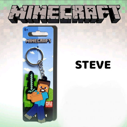 Official Licensed Minecraft 2D Soft PVC Keyrings (Full Set)