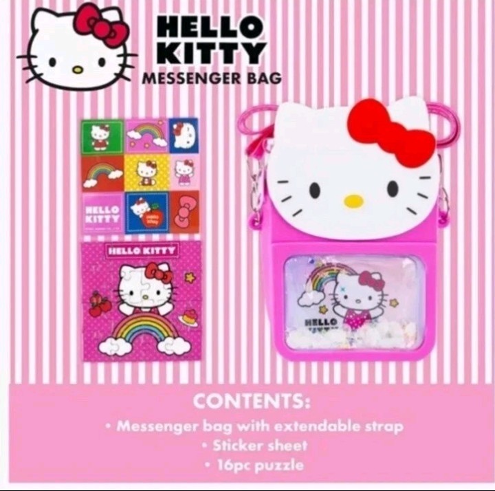 Hello Kitty Messenger Bag - Puzzle - Stickers 