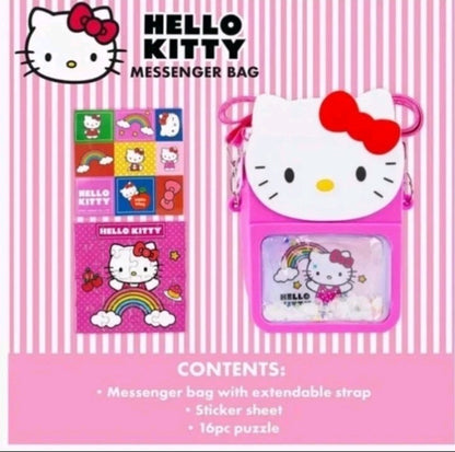 Hello Kitty Messenger Bag - Puzzle - Stickers 