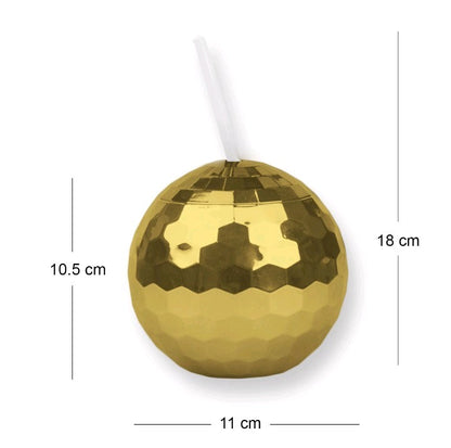 Disco Ball Tumbler & Reusable Straw - Drinking Cocktails - Part Cups