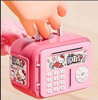 Hello Kitty & Kuromi Electronic ATM Savings Machine - Password Lock Money Boxes