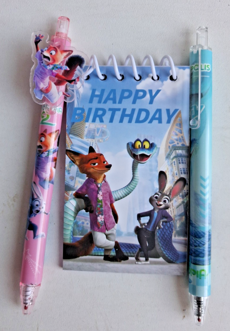Zootopia 2 Mini "Happy Birthday" Notepad & Pen Stationery Sets –Choose Your Set!