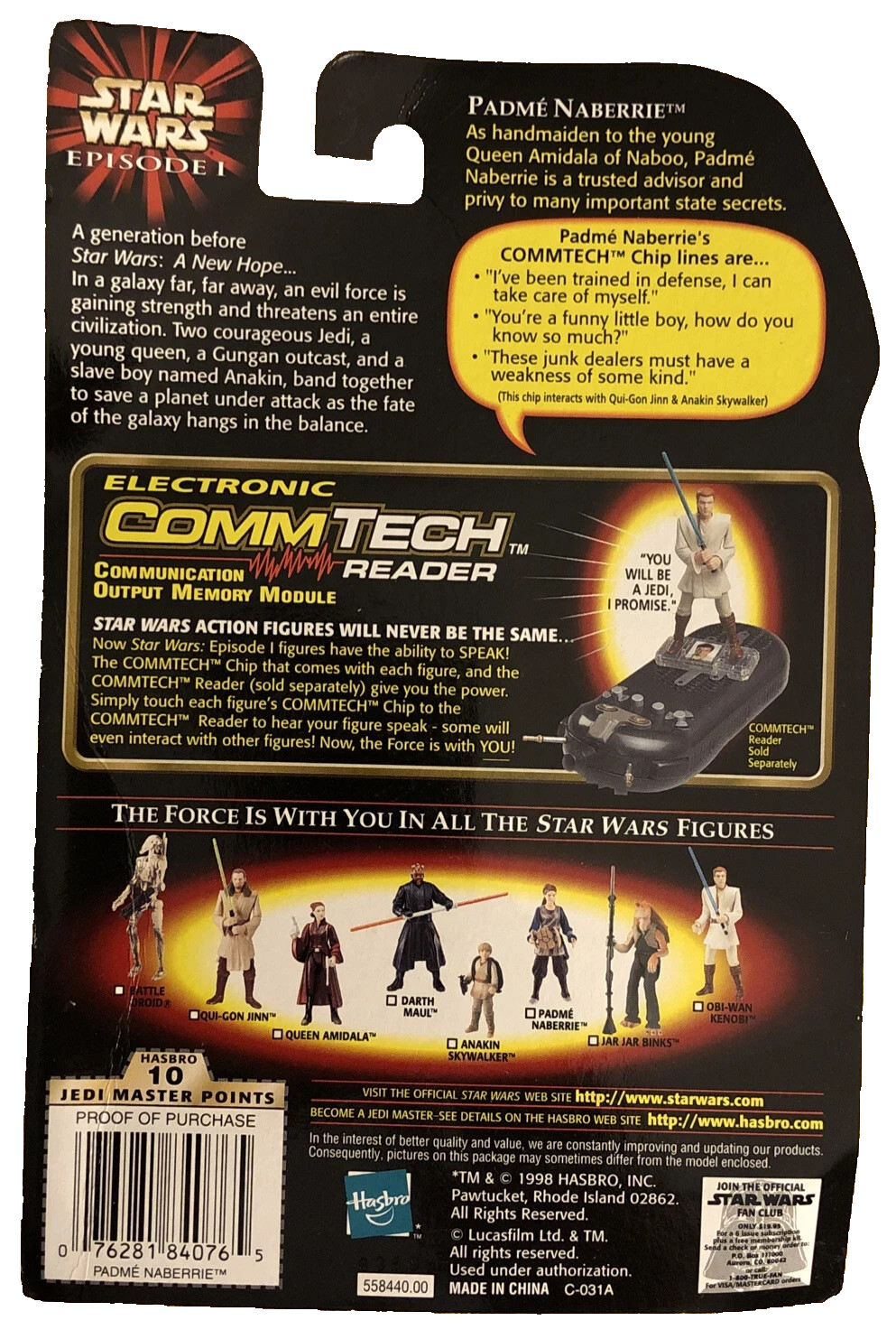 Star Wars Episode 1 - Padme Naberrie - Commtech Chip - Action Figure - MOC
